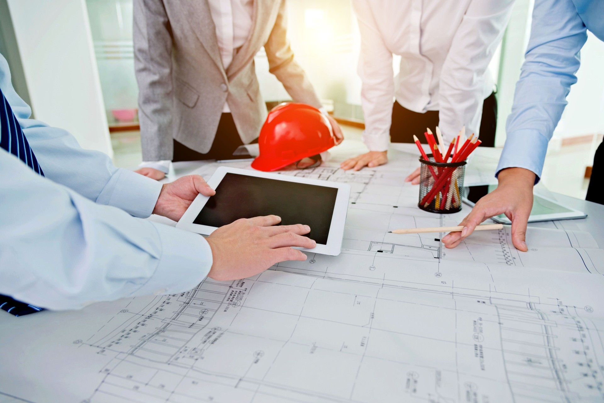 Discuter des plans de construction